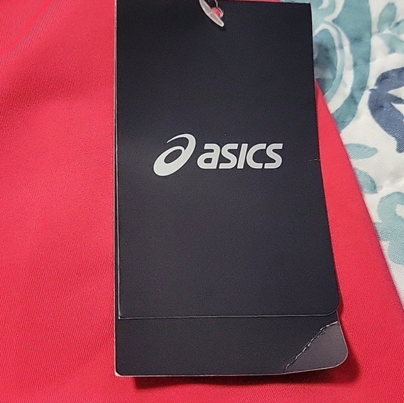 Asics Capri Cropped Bright Pink Coral Leggings size XL NWT - Picture 8 of 15